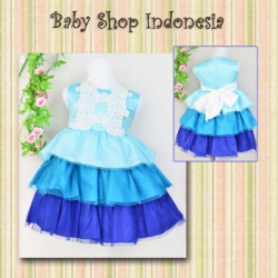 large dress anak dress bayi baju pesta anak baju pesta bayi gaun anak gaun bayi layer biru
